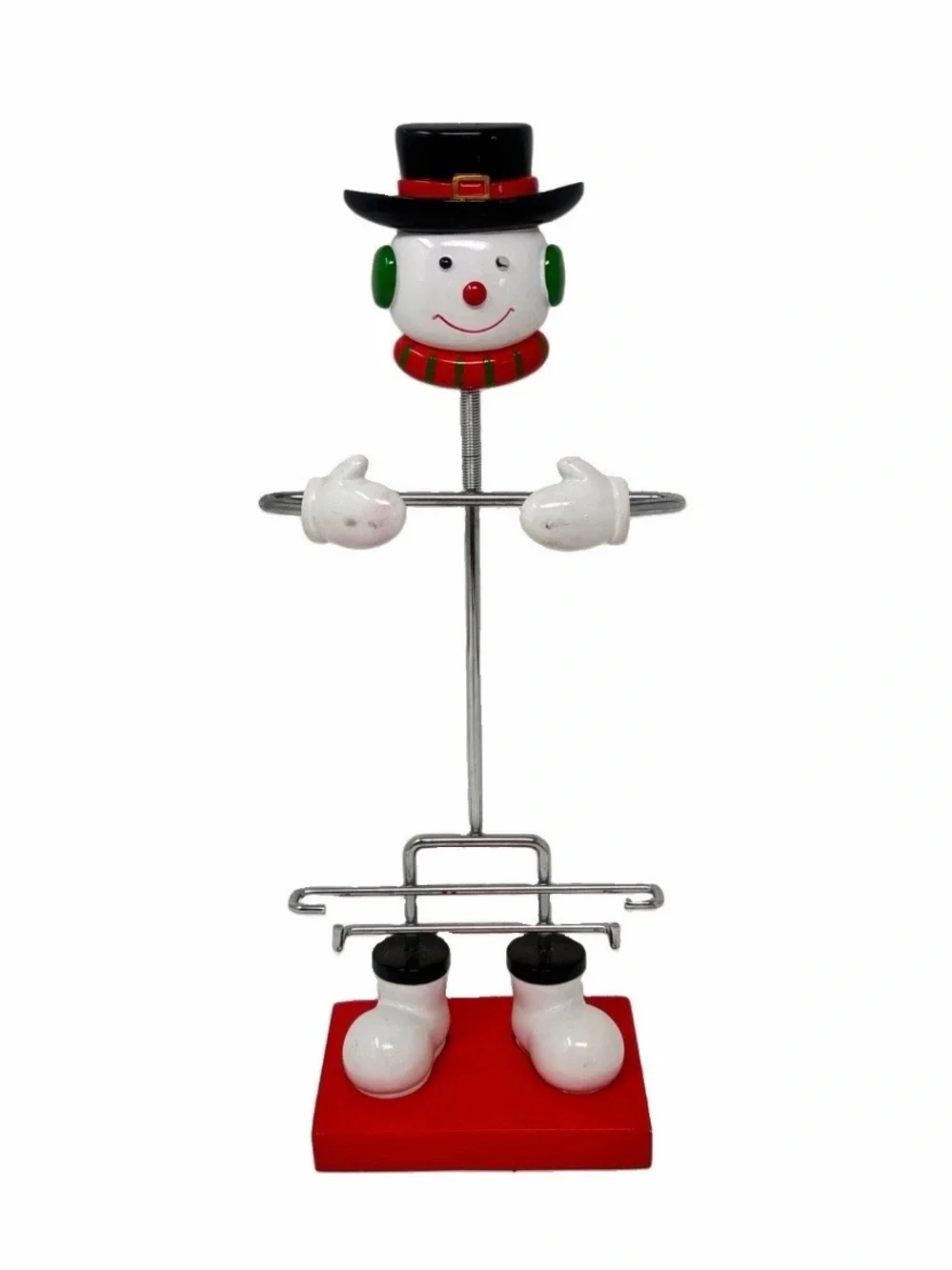 Snowman Letter Holder Menu Photo Holder Desktop Decor